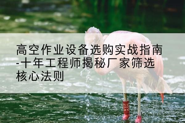 克什克腾旗剪叉式升降机厂家-高空作业设备选购实战指南-十年工程师揭秘厂家筛选核心法则
